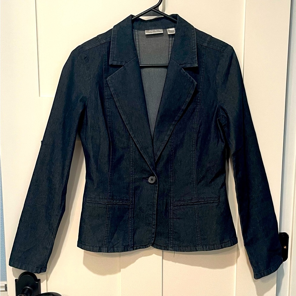 Halogen stretch Jean Blazer. Size S
